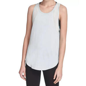 DKNY Womens Activewear Sport Mesh Trimmed Tank Top, Size: X-Small